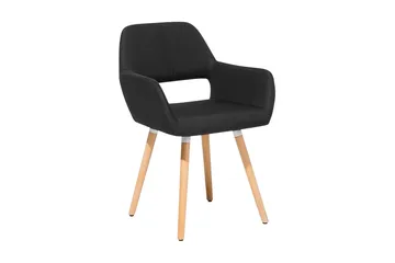 Chicago Stol Set Om 2 St - Svart - Products - Möbler - Fåtölj & stolar - Karmstol