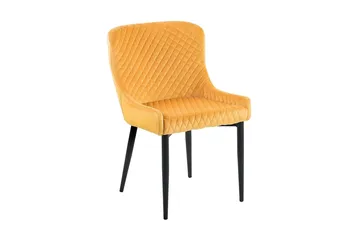 Colino Stol 2-Pack Sammet - Gul - Products - Möbler - Fåtölj & stolar - Matstol & köksstol