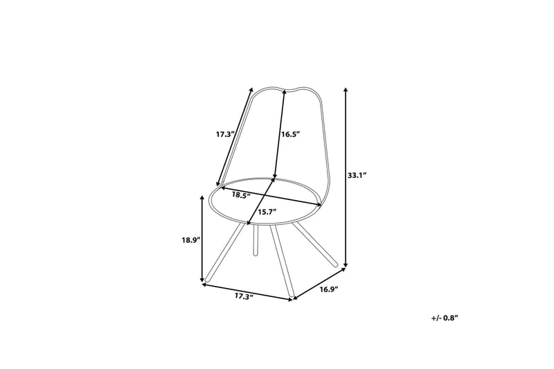 Dakota Ii Stol Set Om 2 St - Vit/brun - Products - Möbler - Fåtölj & stolar - Matstol & köksstol