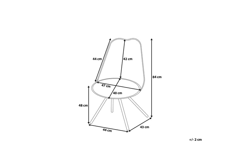 Dakota Stol Set Om 2 St - Vit - Products - Möbler - Fåtölj & stolar - Matstol & köksstol