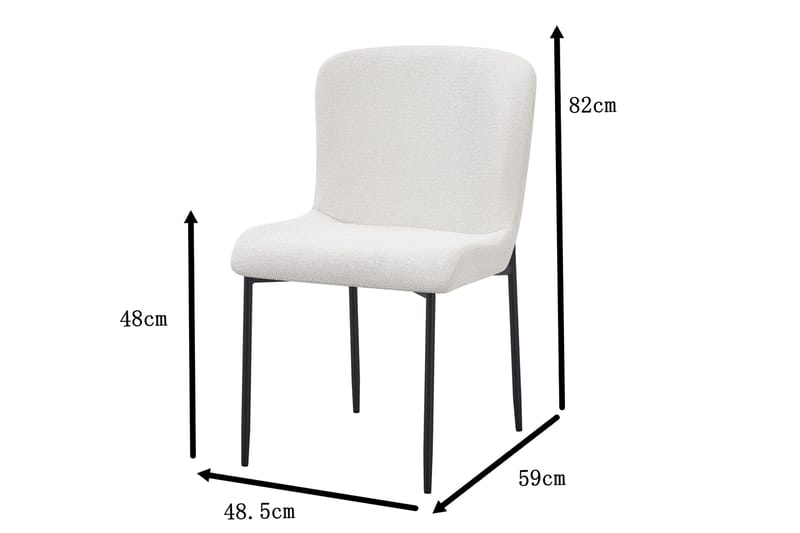 Elsie Matstol - Vit - Products - Möbler - Fåtölj & stolar - Matstol & köksstol