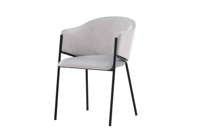 Evelina Karmstol - Grå - Products - Möbler - Fåtölj & stolar - Matstol & köksstol