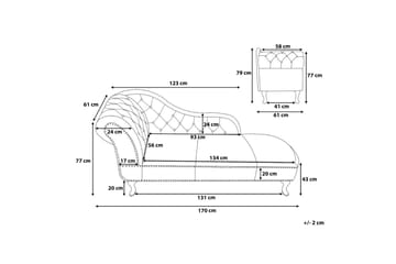 Nimes Schäslong - Grå - Products - Möbler - Fåtölj & stolar - Fåtölj - Liggfåtölj