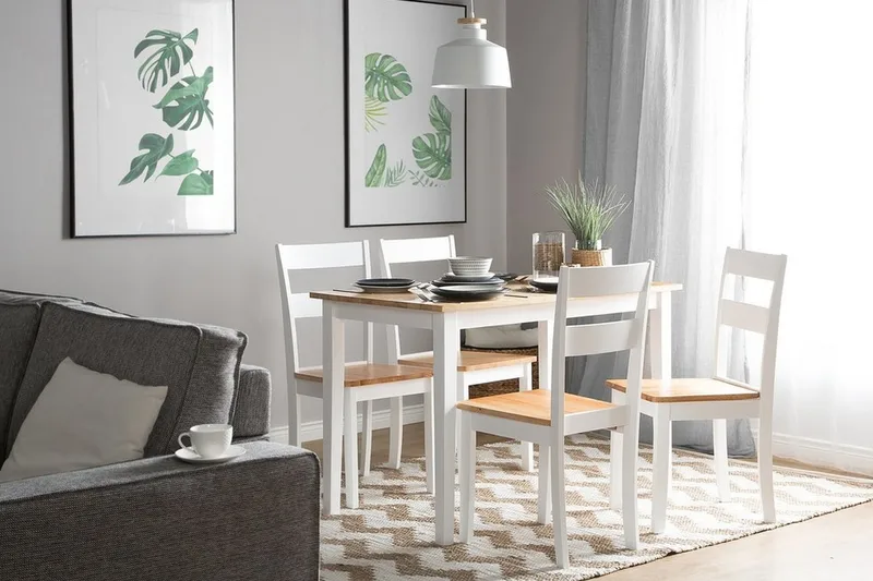 Georgia Stol Set Om 2 St - Vit - Products - Möbler - Fåtölj & stolar - Matstol & köksstol