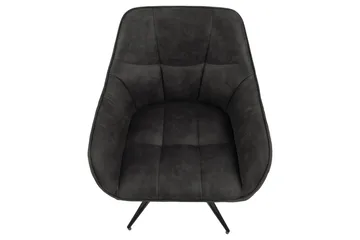 Harford Karmstol Spindelben - Mörkgrå/Matt Svart - Products - Möbler - Fåtölj & stolar - Karmstol