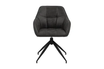 Harford Karmstol Spindelben - Mörkgrå/Matt Svart - Products - Möbler - Fåtölj & stolar - Karmstol