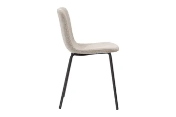 Katy Matstol - Greige Bouclé / Metallben Svart - Products - Möbler - Fåtölj & stolar - Matstol & köksstol