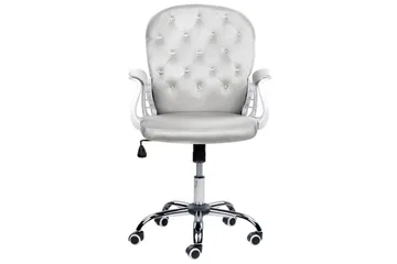 Kontorsstol med kristaller Princess Grå/Silver/Svart - Grå/Silver/Svart - Products - Möbler - Fåtölj & stolar - Kontorsstol & skrivbordsstol