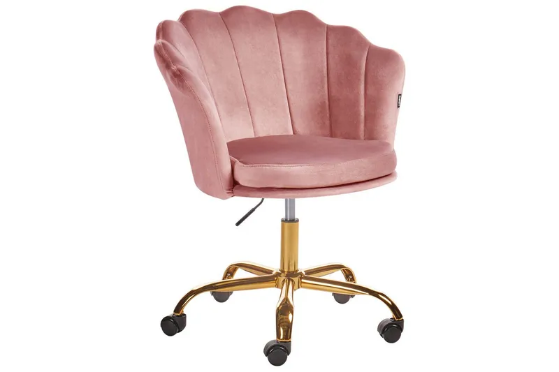 Kontorsstol Monticello Rosa/guld/svart, Rosa/guld/svart