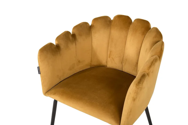 Limhamn Stol Sammet - Gul - Products - Möbler - Fåtölj & stolar - Matstol & köksstol
