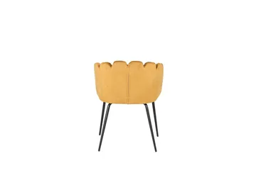 Limhamn Stol Sammet - Gul - Products - Möbler - Fåtölj & stolar - Matstol & köksstol