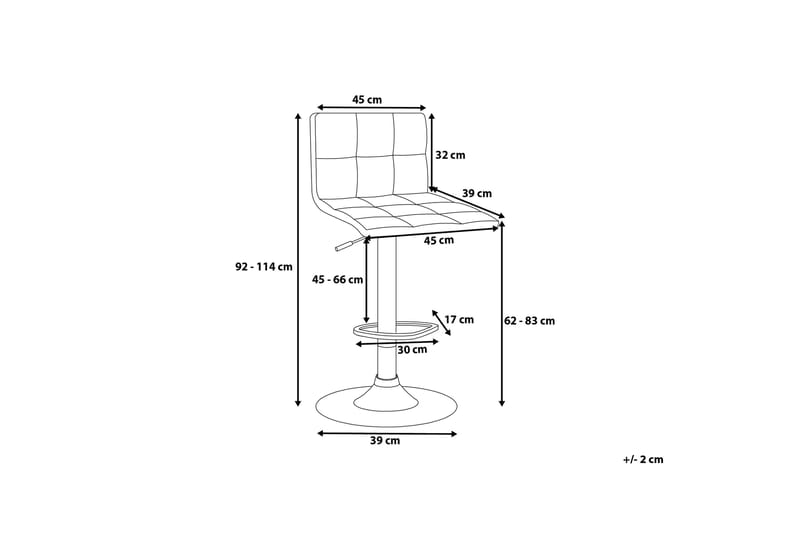 Marion Barstol 45 cm - Svart - Products - Möbler - Fåtölj & stolar - Barstol & barpall