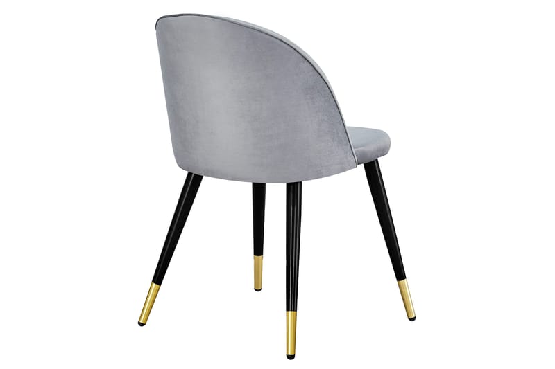 Matstol utan armstöd Venture Home Valeri Matstol Sammet Grey - Products - Möbler - Fåtölj & stolar - Matstol & köksstol
