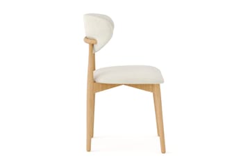 Molly Matstol i trä med tygsits - Ek/Beige - Products - Möbler - Fåtölj & stolar - Matstol & köksstol