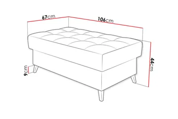 Amshyttan Fotpall 106 cm - Grå/Mörkgrå - Products - Möbler - Fåtölj & stolar - Pall & puff - Fotpallar