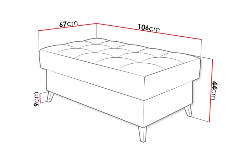 Amshyttan Fotpall 106 cm - Grå/Mörkgrå - Products - Möbler - Fåtölj & stolar - Pall & puff - Fotpallar