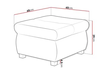 Cerys Fotpall 60 cm - Beige - Products - Möbler - Fåtölj & stolar - Pall & puff - Fotpallar