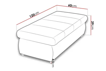 Cerys Fotpall 60 cm - Vit - Products - Möbler - Fåtölj & stolar - Pall & puff - Fotpallar