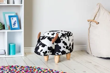 Cow Sittpuff 60 cm - Svart - Products - Möbler - Fåtölj & stolar - Pall & puff - Sittpuff