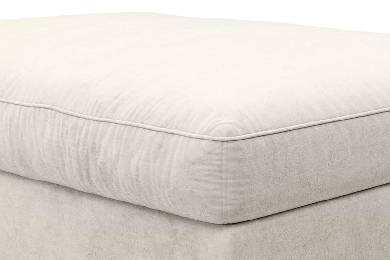 Dubai Fotpall Sammet - Vit - Products - Möbler - Fåtölj & stolar - Pall & puff - Fotpallar