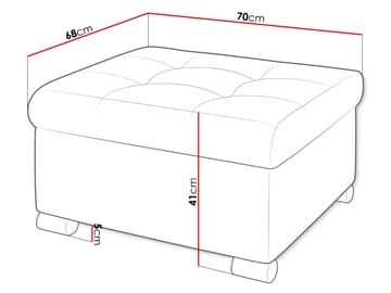 Dynir Fotpall 96 cm - Rosa - Products - Möbler - Fåtölj & stolar - Pall & puff - Fotpallar
