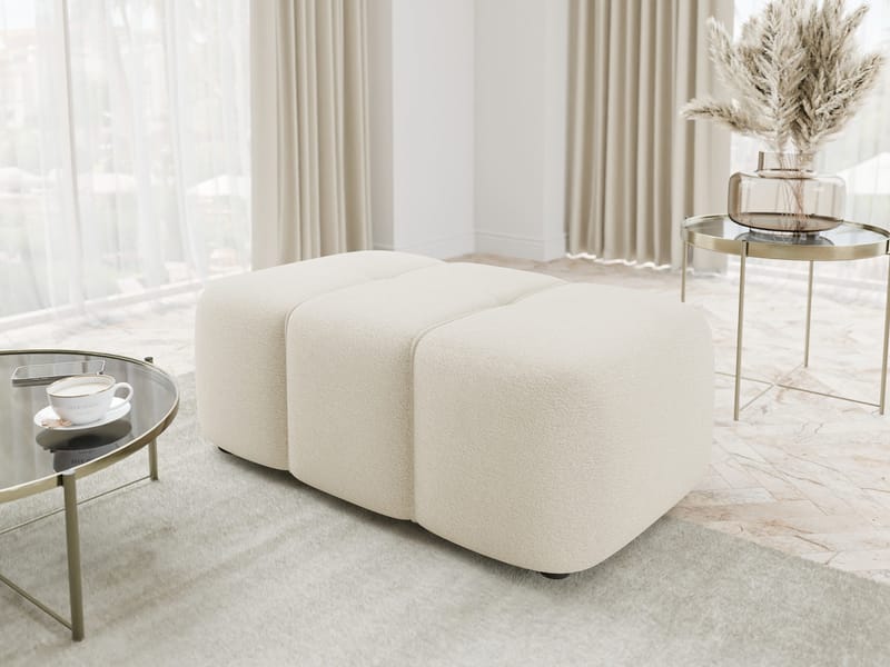 Flo Fotpall 93 cm - Vit - Products - Möbler - Fåtölj & stolar - Pall & puff - Fotpallar