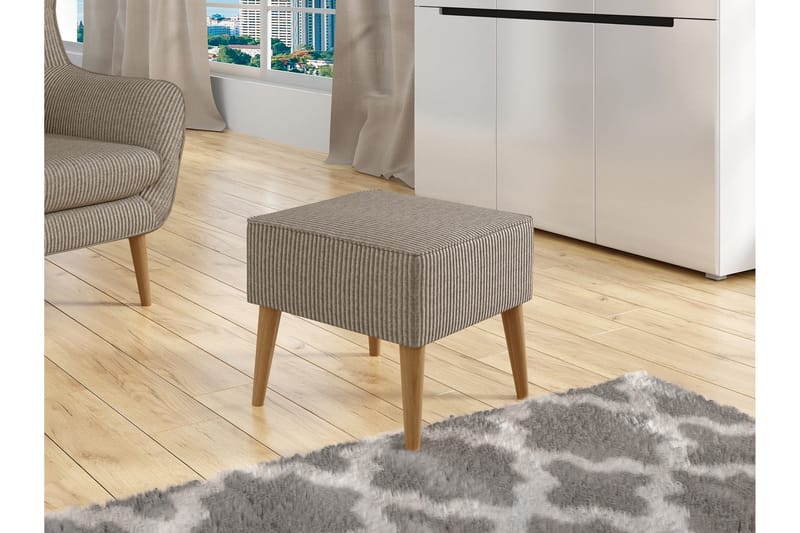 Gabi Fotpall 45 cm - Beige - Products - Möbler - Fåtölj & stolar - Pall & puff - Fotpallar