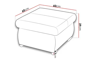 Gamal Fotpall 60 cm - Ljusgrå/Mörkgrå - Products - Möbler - Fåtölj & stolar - Pall & puff - Fotpallar