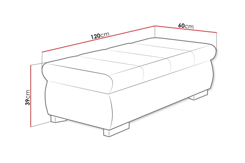 Gamal Fotpall 60 cm - Marinblå - Products - Möbler - Fåtölj & stolar - Pall & puff - Fotpallar