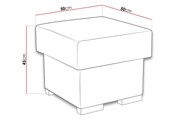 Lavona Fotpall LED-belysning - Brun - Products - Möbler - Fåtölj & stolar - Pall & puff - Sittpuff