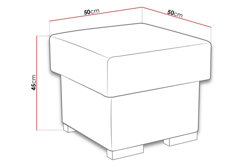 Lavona Fotpall LED-belysning - Brun - Products - Möbler - Fåtölj & stolar - Pall & puff - Sittpuff
