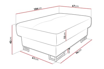 Reginia Fotpall 104 cm - Vit - Products - Möbler - Fåtölj & stolar - Pall & puff - Fotpallar