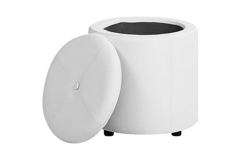 Syosset Fotpall med Förvaring - Vit - Products - Möbler - Fåtölj & stolar - Pall & puff - Fotpallar