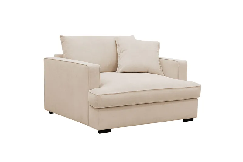 Rossita lyx Extra djup Fåtölj - Beige Manchester - Products - Möbler - Fåtölj & stolar - Fåtölj