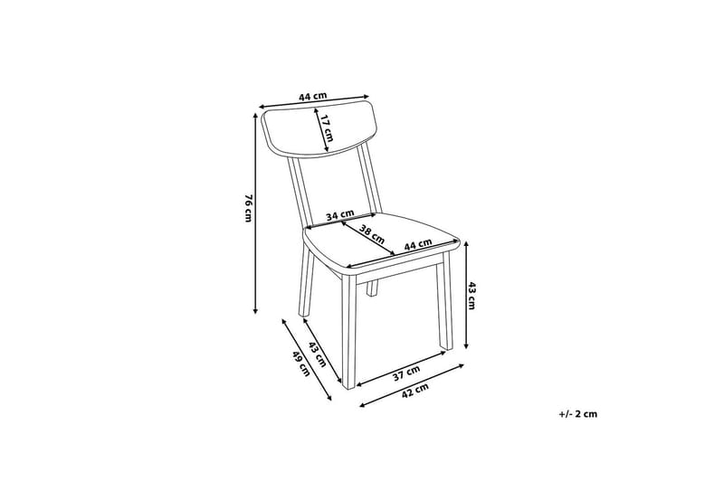 Santos Stol Set Om 2 St - Vit - Products - Möbler - Fåtölj & stolar - Matstol & köksstol