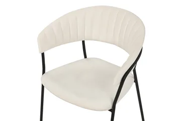 Set med 2 matstolar Mariposa - Krämvit, Svart/Sammet - Products - Möbler - Fåtölj & stolar - Karmstol