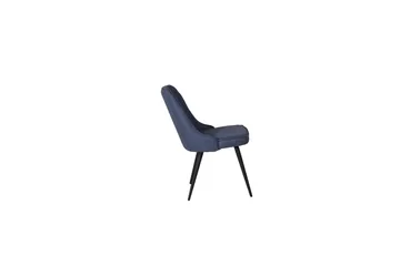 Velvet Deluxe Stol - Blå/Svart/Sammet - Products - Möbler - Fåtölj & stolar - Matstol & köksstol