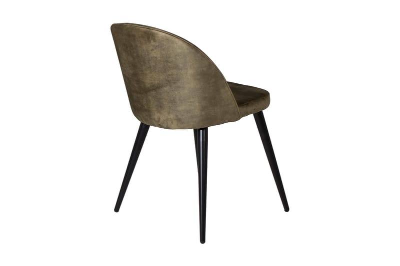 Velvet Matstol - Grön/Svart - Products - Möbler - Fåtölj & stolar - Matstol & köksstol