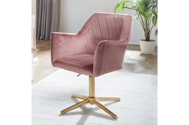 Willowdale Kontorsstol med Armstöd - Rosa/Guld - Products - Möbler - Fåtölj & stolar - Kontorsstol & skrivbordsstol