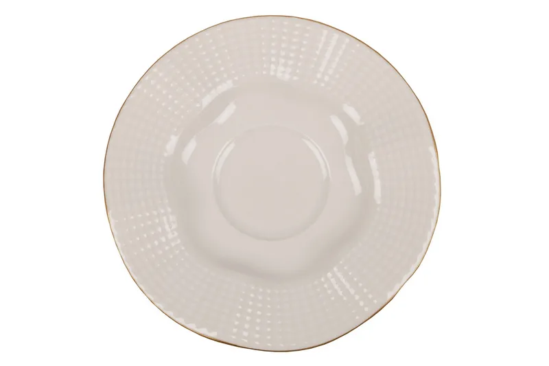 Adine Kaffeservis 12 Delar Porslin - Creme/Guld - Products - Servering & matlagning - Muggar & koppar - Kaffekopp & kaffemugg