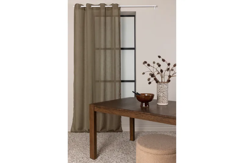 Kaya Öljettgardin 140x290 cm - Brun - Products - Textil & mattor - Gardiner - Gardinlängder - Öljettgardiner