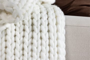 Kate Pläd 130x170 cm - Vit - Products - Textil & mattor - Filt & pläd