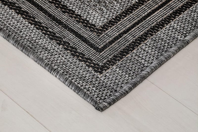 Madrid Frame Matta 80x150 cm Flatvävd - Antracit - Products - Textil & mattor - Matta - Flatvävd matta