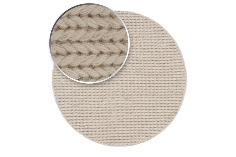 Dalarö Ullmatta 240 cm Rund - Vit - Products - Textil & mattor - Matta - Modern matta - Ullmatta