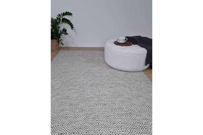 Gåsöga Ullmatta 140x200 cm Rektangulär - Grå - Products - Textil & mattor - Matta - Modern matta - Ullmatta