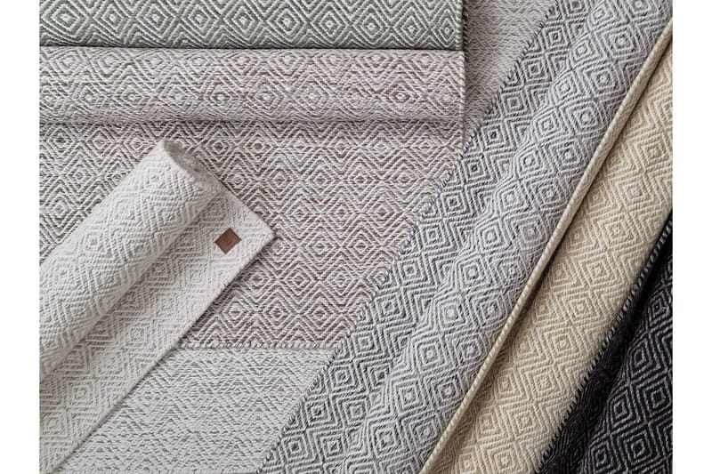Gåsöga Ullmatta 140x200 cm Rektangulär - Grön - Products - Textil & mattor - Matta - Modern matta - Ullmatta
