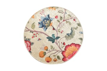 Kaihe Matta Rund 140 cm - Flerfärgad/Sammet - Products - Textil & mattor - Matta - Modern matta - Wiltonmatta