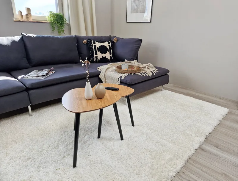 Lounge Ryamatta 200x290 cm Rektangulär - Vit - Products - Textil & mattor - Matta - Modern matta - Ryamatta