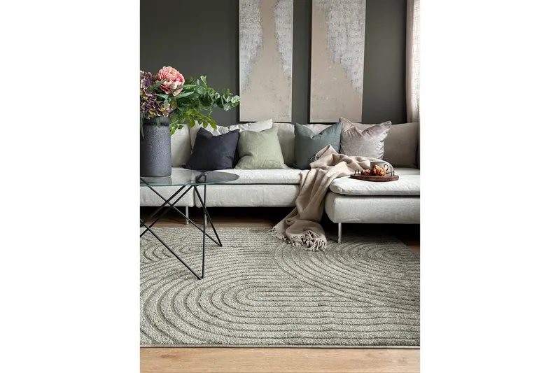 Maskinvävd Matta Genova Zen - 160x230 cm, Grön - Products - Textil & mattor - Matta - Modern matta - Wiltonmatta