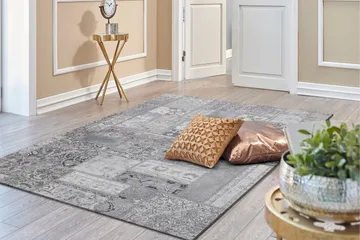 Patchwork Wiltonmatta 160x230 cm Rektangulär - Silver - Products - Textil & mattor - Matta - Modern matta - Wiltonmatta